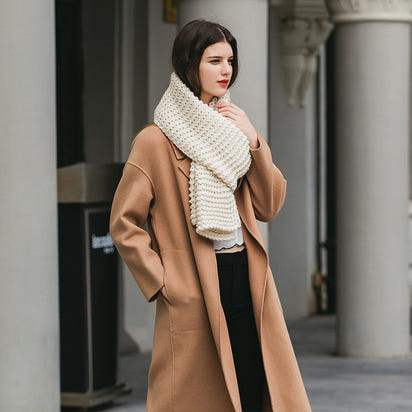 Wrap Yourself in Warmth – Elegant Soft Wool Knitted Scarf for Cold Weather Bliss -  50% off, Today Only!