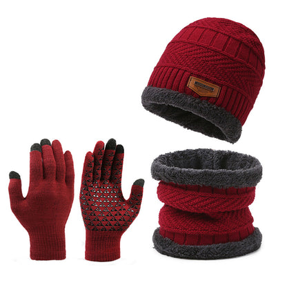 Khaki, Fleece Lined Warm Winter Pack 3 in 1, Beanie, Gloves & Scarf for him and her