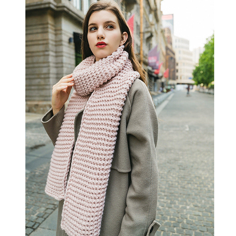 Wrap Yourself in Warmth – Elegant Soft Wool Knitted Scarf for Cold Weather Bliss -  50% off, Today Only!